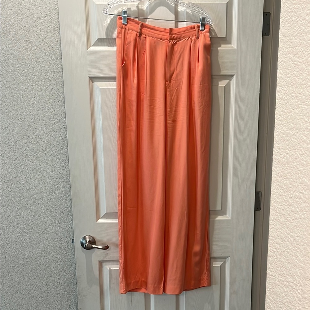 Jluxlabel Tangerine Wide-Leg Linen Feel Pants